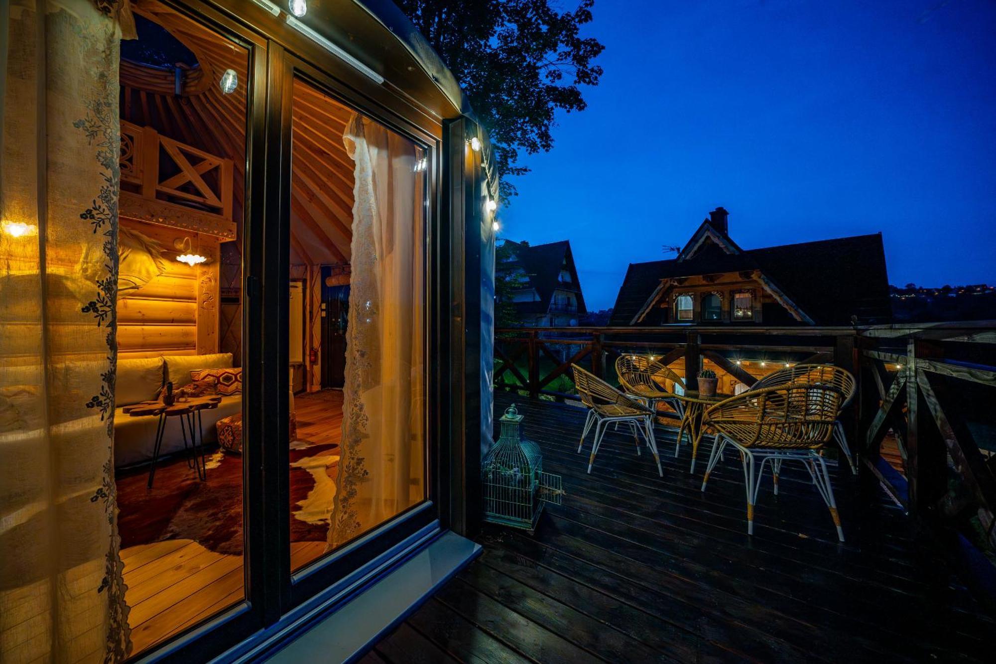 Jurta Na Wypasie - Luksusowy Namiot Z Widokiem Na Gory - Jacuzzi, Sauna, Split Ac, Private, Star View Zakopane Ngoại thất bức ảnh